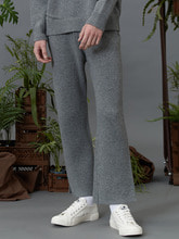 RC lambs wool knit slacks (gray)